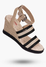 Sandały na koturnie Big Star Czarne Buty Damskie LL274884