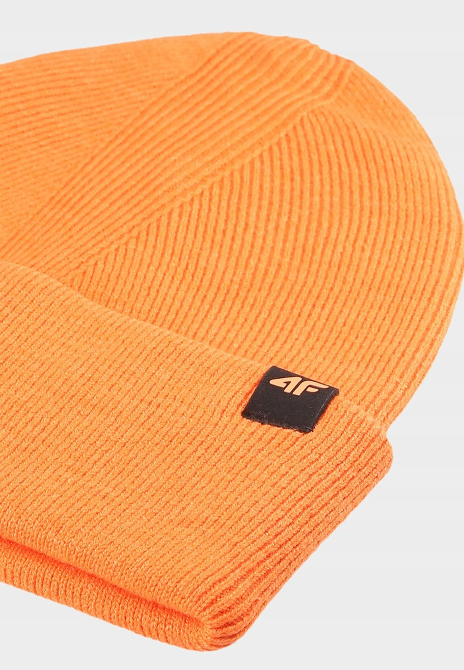 Czapka 4F Zimowa Beanie Uniseks Pomarańczowa 4FWAW25ACAPU556