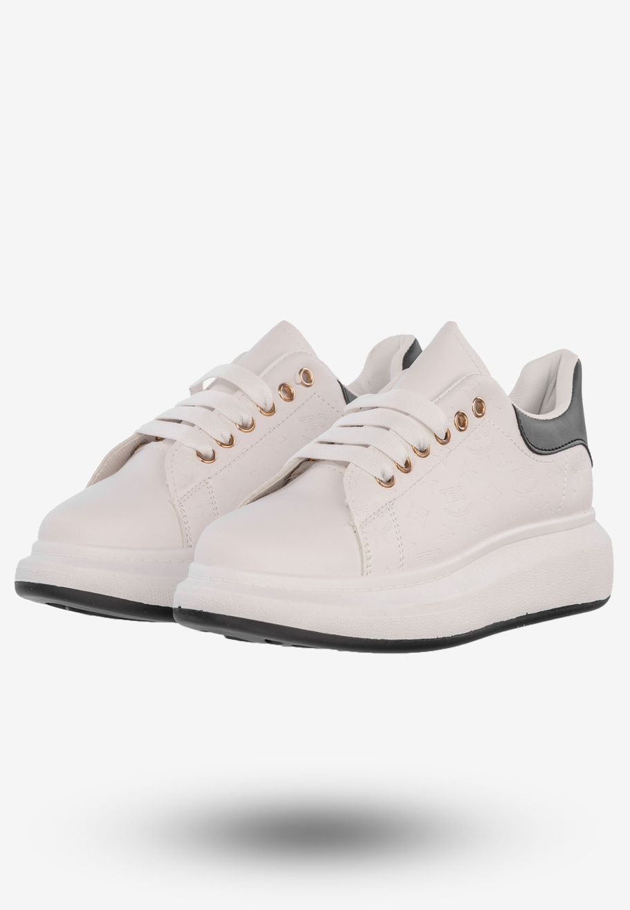 Sneakersy Damskie Tenisówki Buty Na Platformie Białe DML923-9A