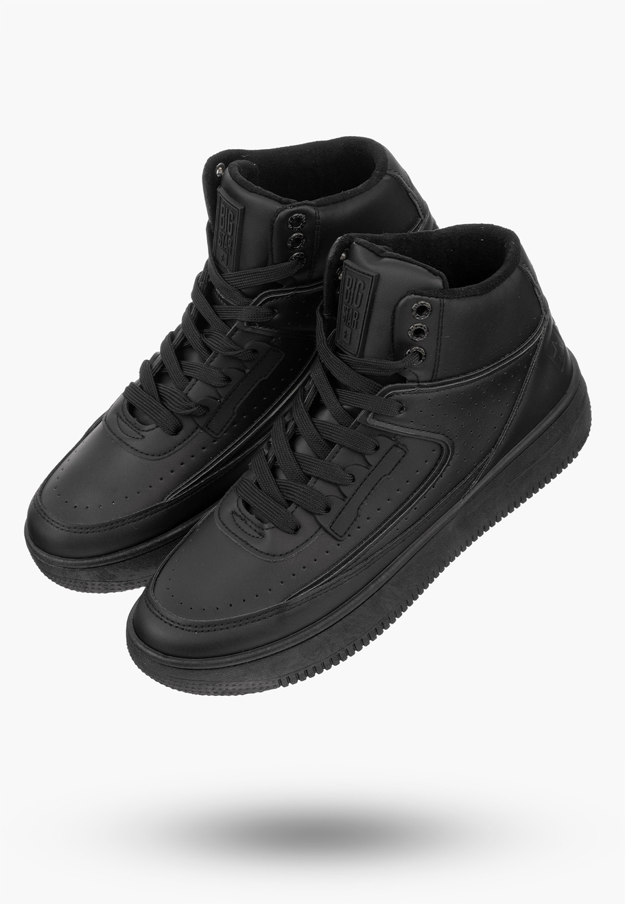 Buty Męskie BIG STAR Sneakersy Czarne Eko Skóra OO174555