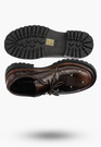 Półbuty Damskie Skórzane Maciejka Buty Na Grubej Podeszwie Brązowe K7725-02/00-1