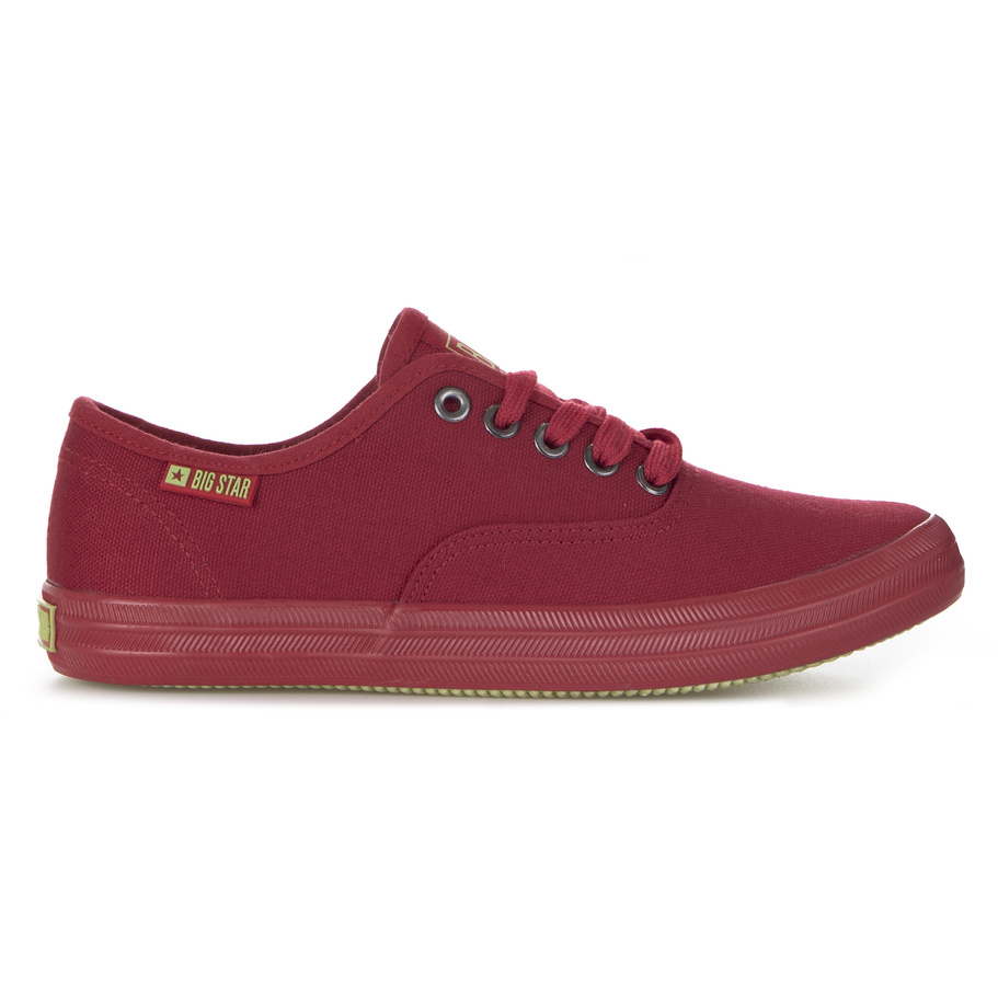 Trampki Damskie Big Star niskie bordowe JJ274263