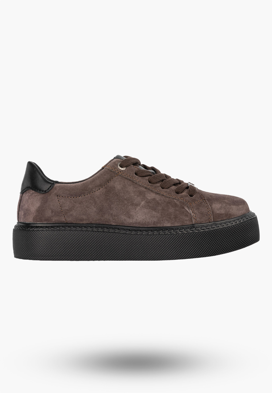 Półbuty Damskie Skórzane Buty Na Platformie Sneakersy Brązowe Filippo