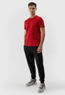 Koszulka Męska 4F Sportowy T-shirt Czerwony Regular TTSHM1154