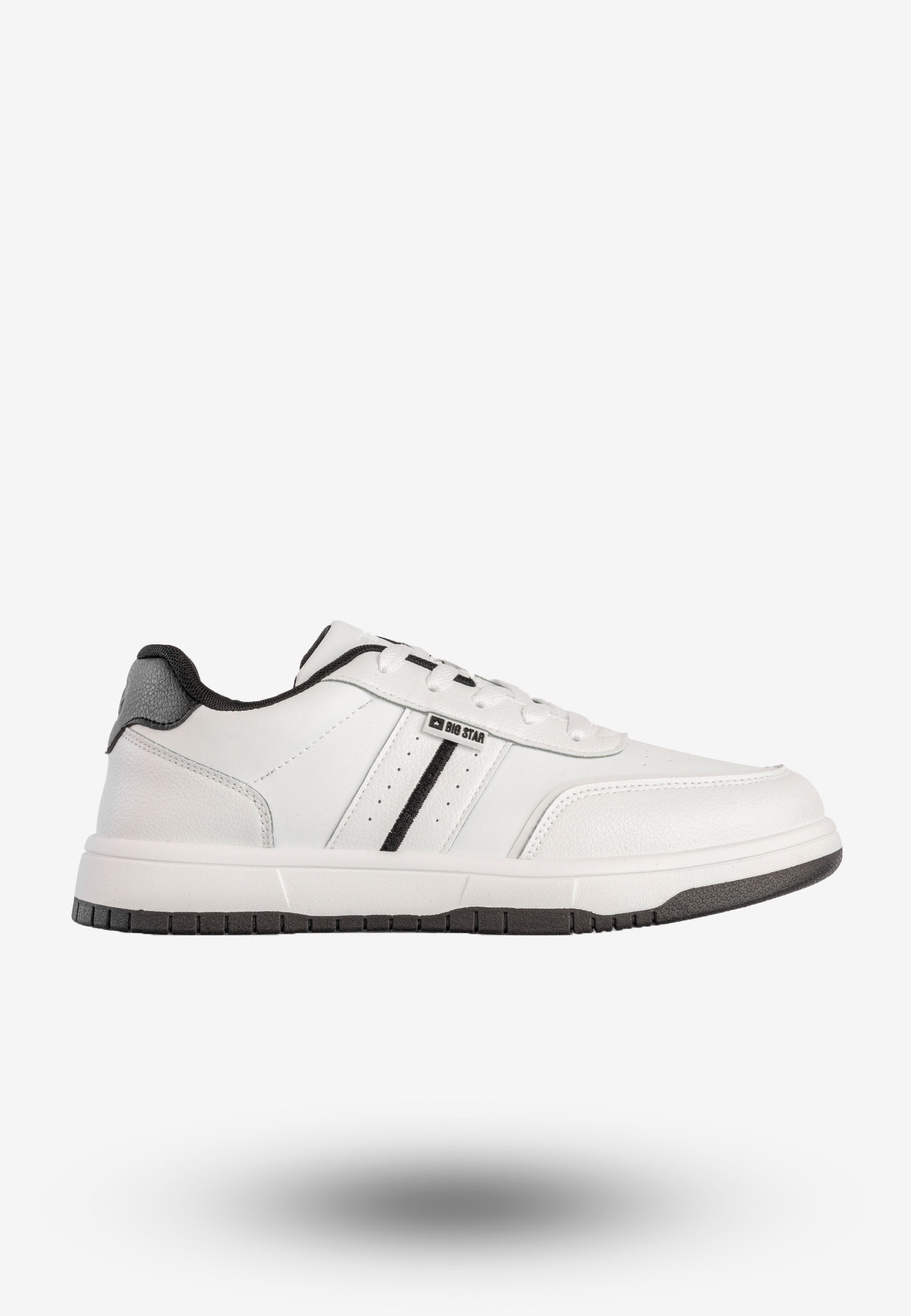 Sneakersy Męskie BIG STAR Buty Sportowe Hi-Poly System Biało Czarne RR174263