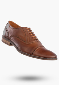 Półbuty Wizytowe Męskie Skórzane Buty Eleganckie Oksfordy Brązowe Dragonet