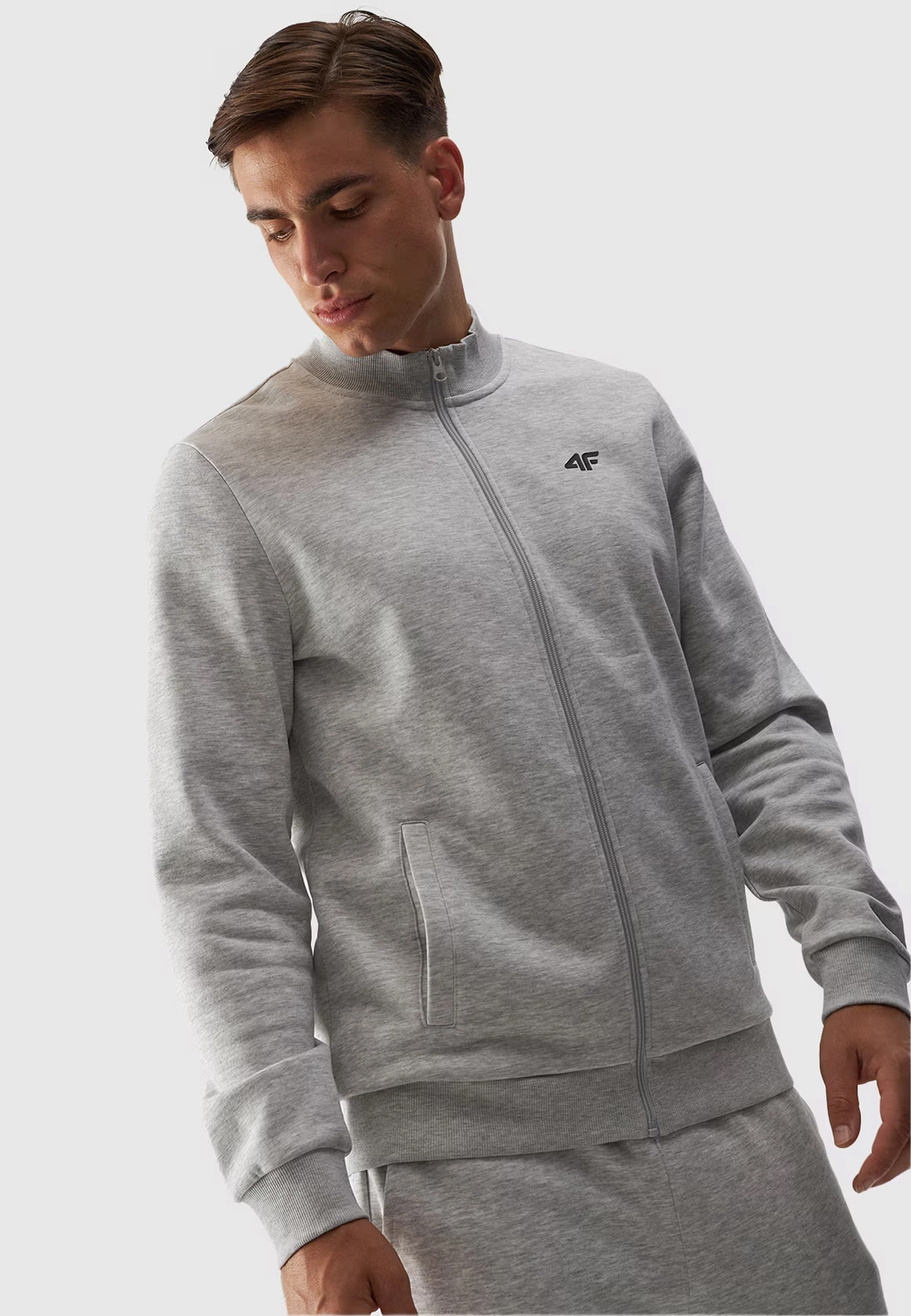 Bluza Męska 4F Sportowa Rozpinana Nieocieplana Szara 4FWMM00TSWSM1463