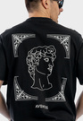 Koszulka Męska Oversize T-Shirt Czarny z nadrukiem Aventus