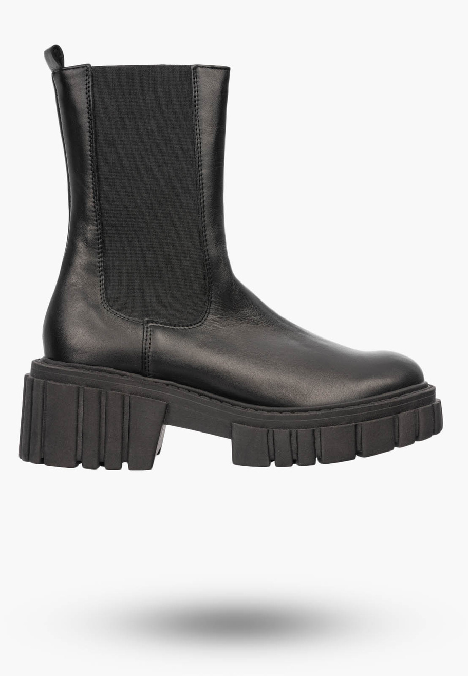 Sztyblety Damskie ULMANI SHOES Skórzane Buty Casual Czarne PROUKT POLSKI