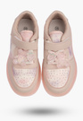 Sneakersy Dziecięce Buty Sportowe Na Rzepy Brokatowe Różowe APAWWA N618
