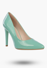 Szpilki Damskie Ekoskóra Eleganckie Buty Na Obcasie Klasyczne Miętowe
