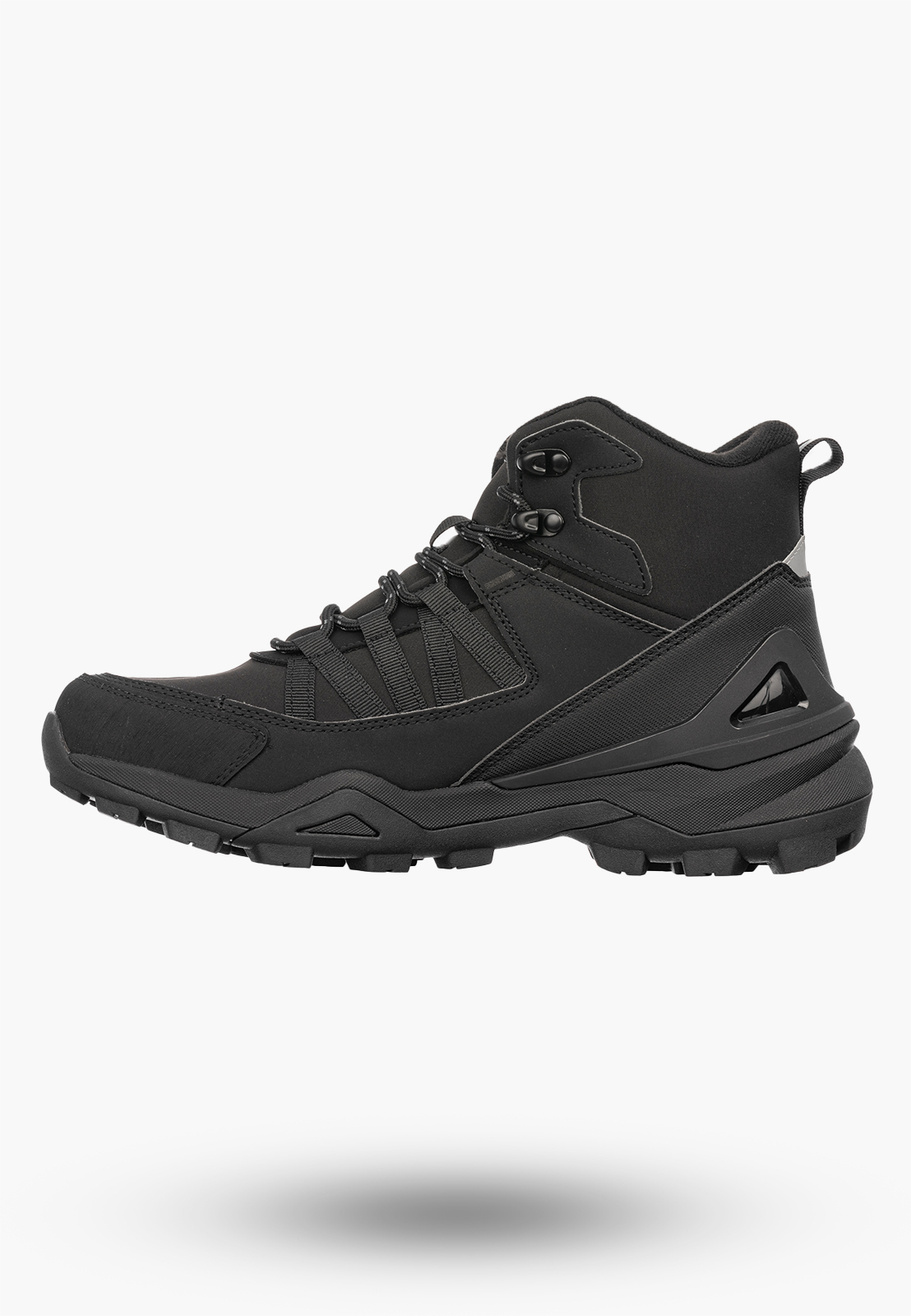 Buty Trekkingowe Męskie DK Softshell Sportowe Wysokie Terenowe Czarne