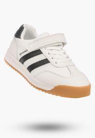 Sneakersy Dziecięce Ekoskóra Buty Na Rzepy Sportowe Skórzana Wkładka Białe Apawwa ABC4674R