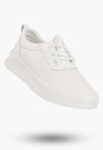 Sneakersy Damskie Skórzane Buty Ażurowe Półbuty Casual Białe Goodin