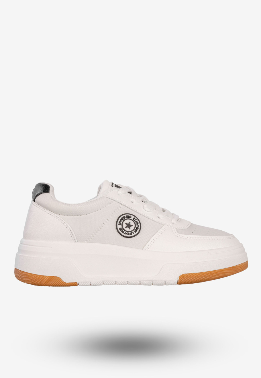 Sneakersy Damskie BIG STAR Ekoskóra Buty Sportowe Półbuty Białe RR274572