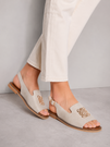 Sandały Damskie Skórzane Buty Eleganckie Letnie Casual Złote