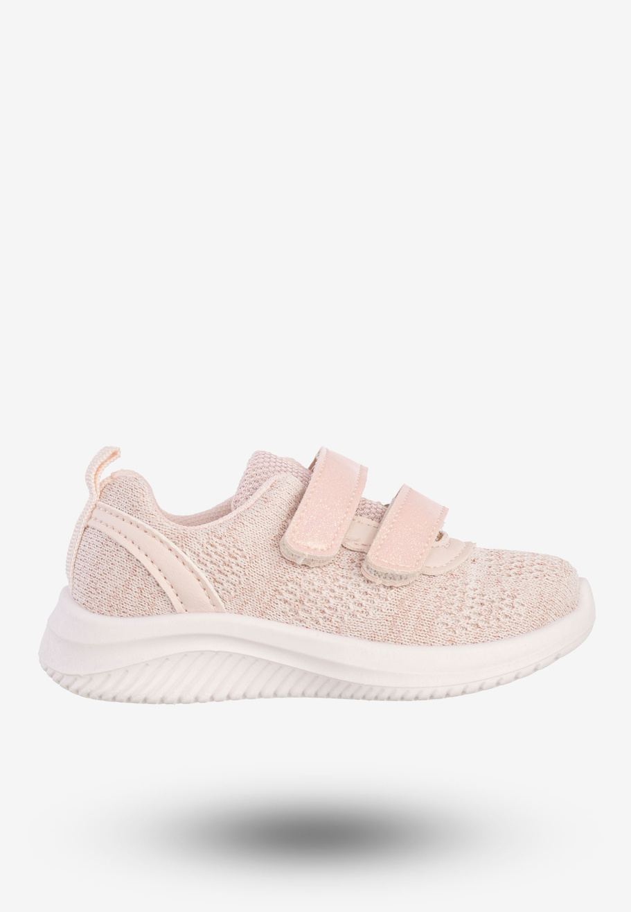 Sneakersy Dziecięce Na Rzepy Buty Sportowe Lekkie Pudrowy Róż Apawwa
