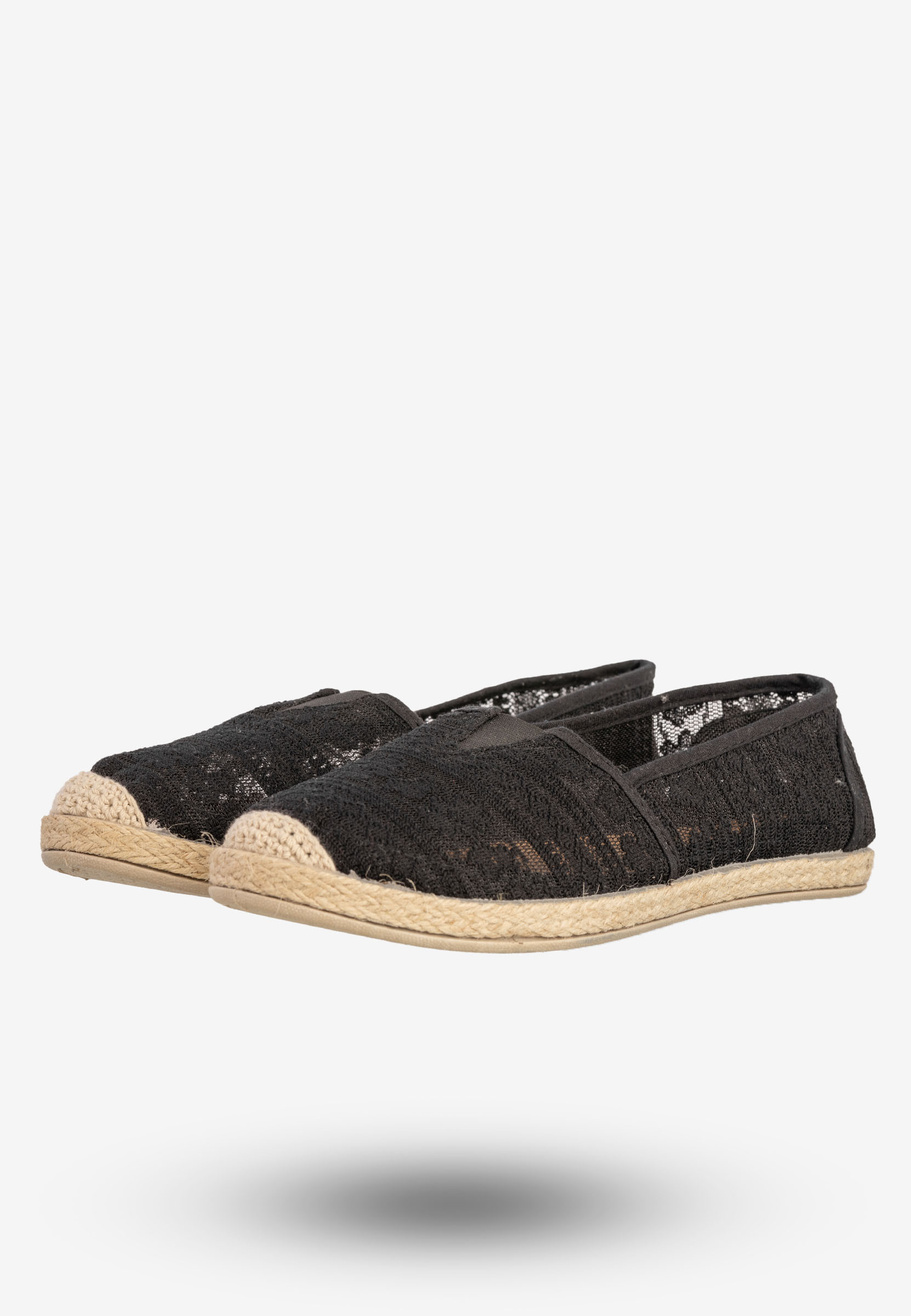 Espadryle Damskie Buty Półbuty N.E.W.S. Czarne 8TX02-0233