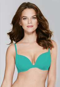 Biustonosz Damski Push-Up Klasyczny Gładki Wonderbra Zielony WB009443