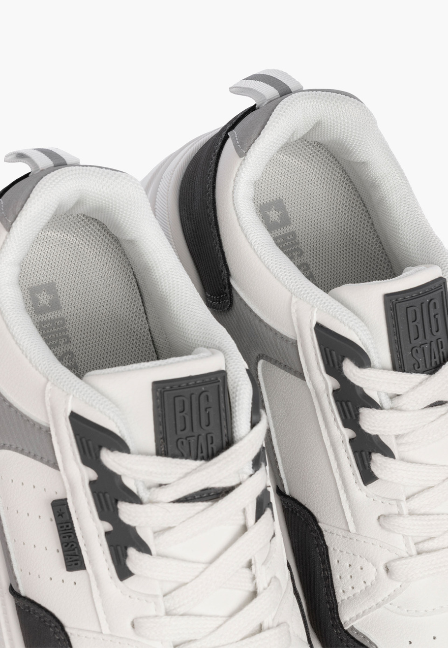 Sneakersy Damskie BIG STAR Buty Sportowe Białe Szare OO274A152