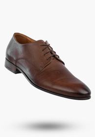 Półbuty Wizytowe Męskie Skórzane Buty Eleganckie Brązowe Domeno