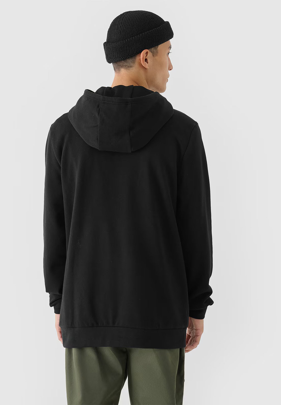 Bluza męska 4F Czarna Basic z kapturem 4FSSS24TSWSM1629