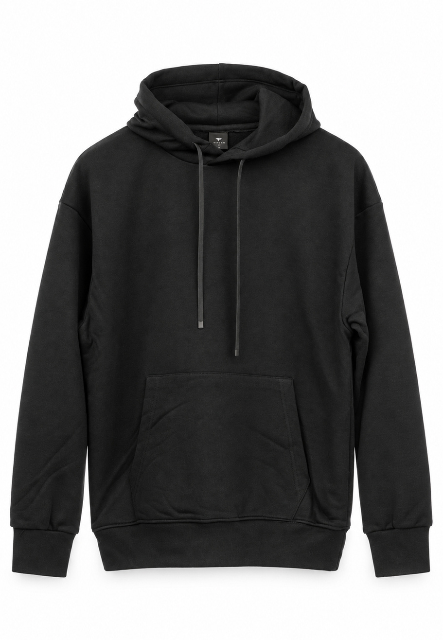 Komplet Dresowy Sportowy Bluza i Spodnie Dresowe Casual Czarny