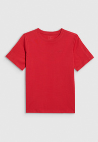 Koszulka Chłopięca 4F T-shirt Z Logo Sportowy Casual Czerwony 4FJWSS26TTSHM3006