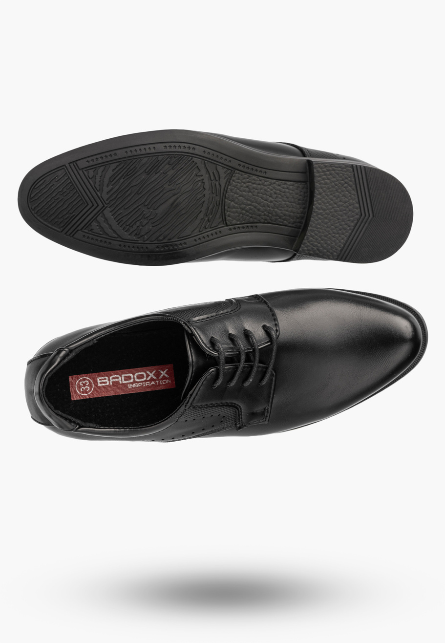 Buty Chłopięce Ekoskóra Eleganckie Wizytowe Komunijne Półbuty Czarne