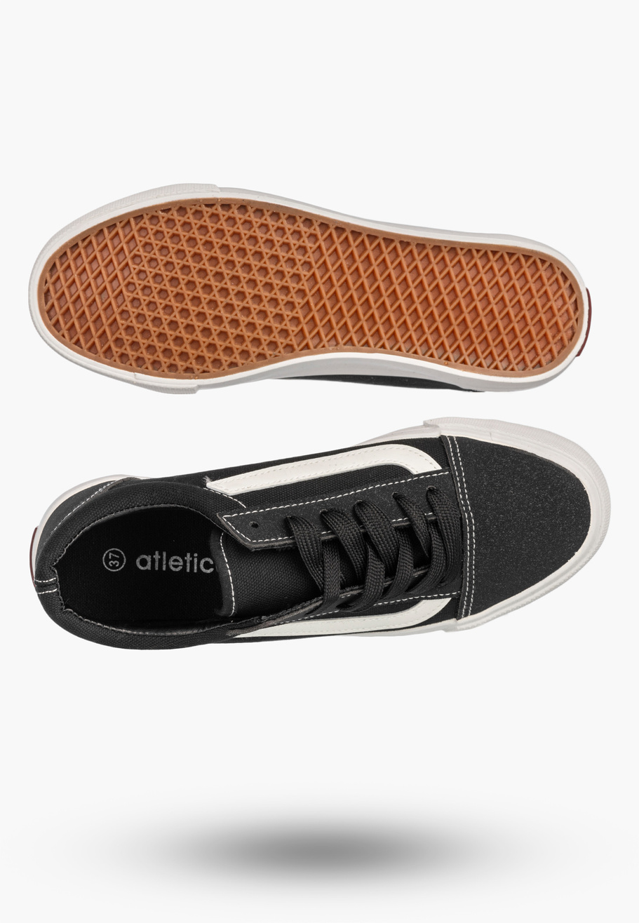 Tenisówki Damskie Buty Sportowe Trampki Casual Sneakersy Czarne atletico