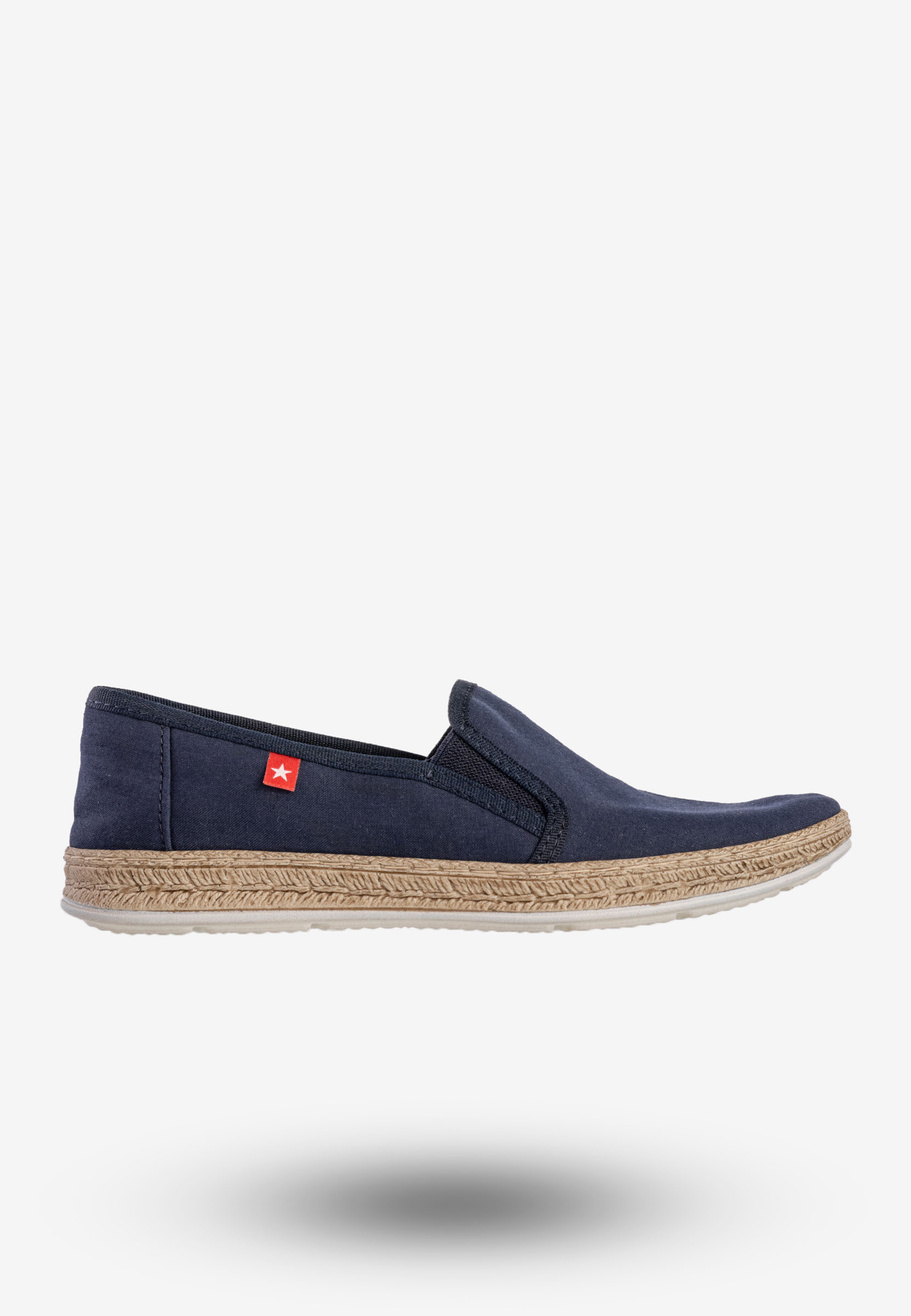 Espadryle Damskie BIG STAR Wsuwane Slip On Buty Granatowe FF276036