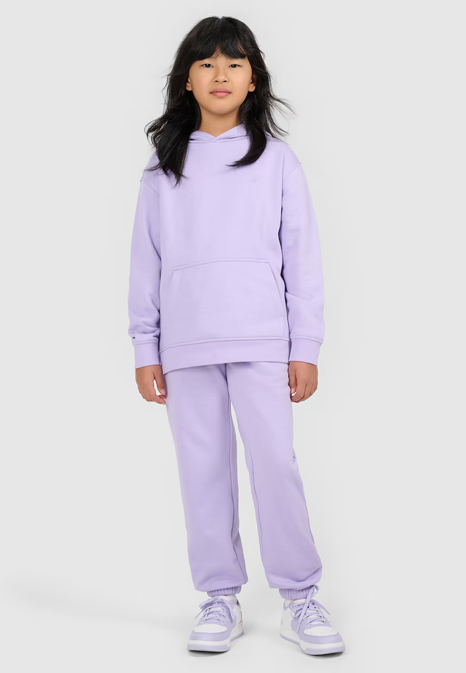 Bluza Dziecięca 4F Sportowa Z Kapturem Ocieplana Regular Fioletowa 4FJWSS26TSWSF2323