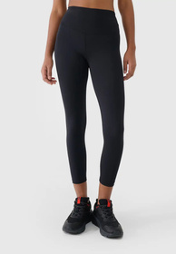 Spodnie Damskie 4F Sportowe Szybkoschnące Treningowe 7/8 Czarne 4FWSS26TFTIF419