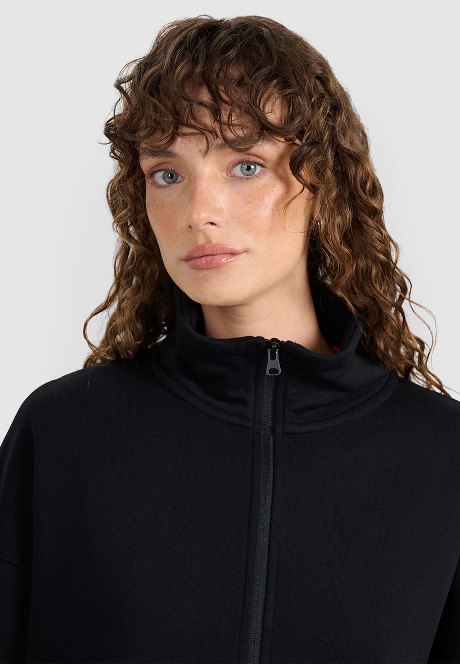 Bluza Damska 4F Dresowa Sportowa Nierozpinana Oversize Czarna 4FWAW25TSWSF1889