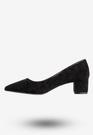 Czółenka Damskie Eleganckie Buty Na Klocku Niskie Czarne Goodin GD-OD-29