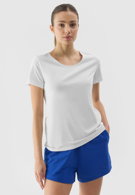Koszulka Damska 4F T-shirt Regular Basic Casual Bawełna Biała 4FRSS24TTSHF2049