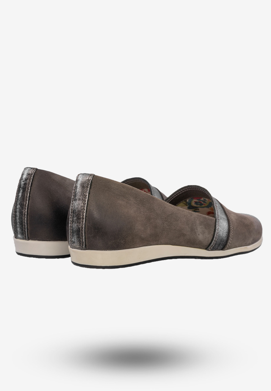 Buty Baleriny Damskie Półbuty Eleganckie Ciemny Szary Sophie 964/17