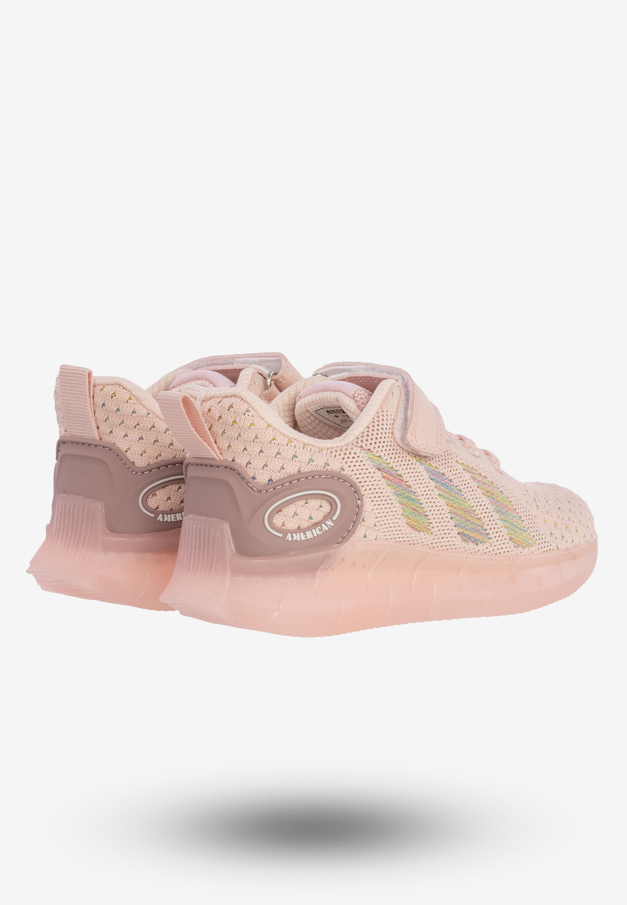 Buty Sportowe Dla Dziewczynki Dziecięce Na Rzepy American Club Różowe RL79/22