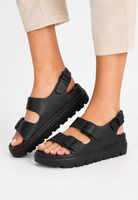 Sandały Damskie BIG STAR Piankowe Buty Letnie Na Klamry Czarne TT274A031