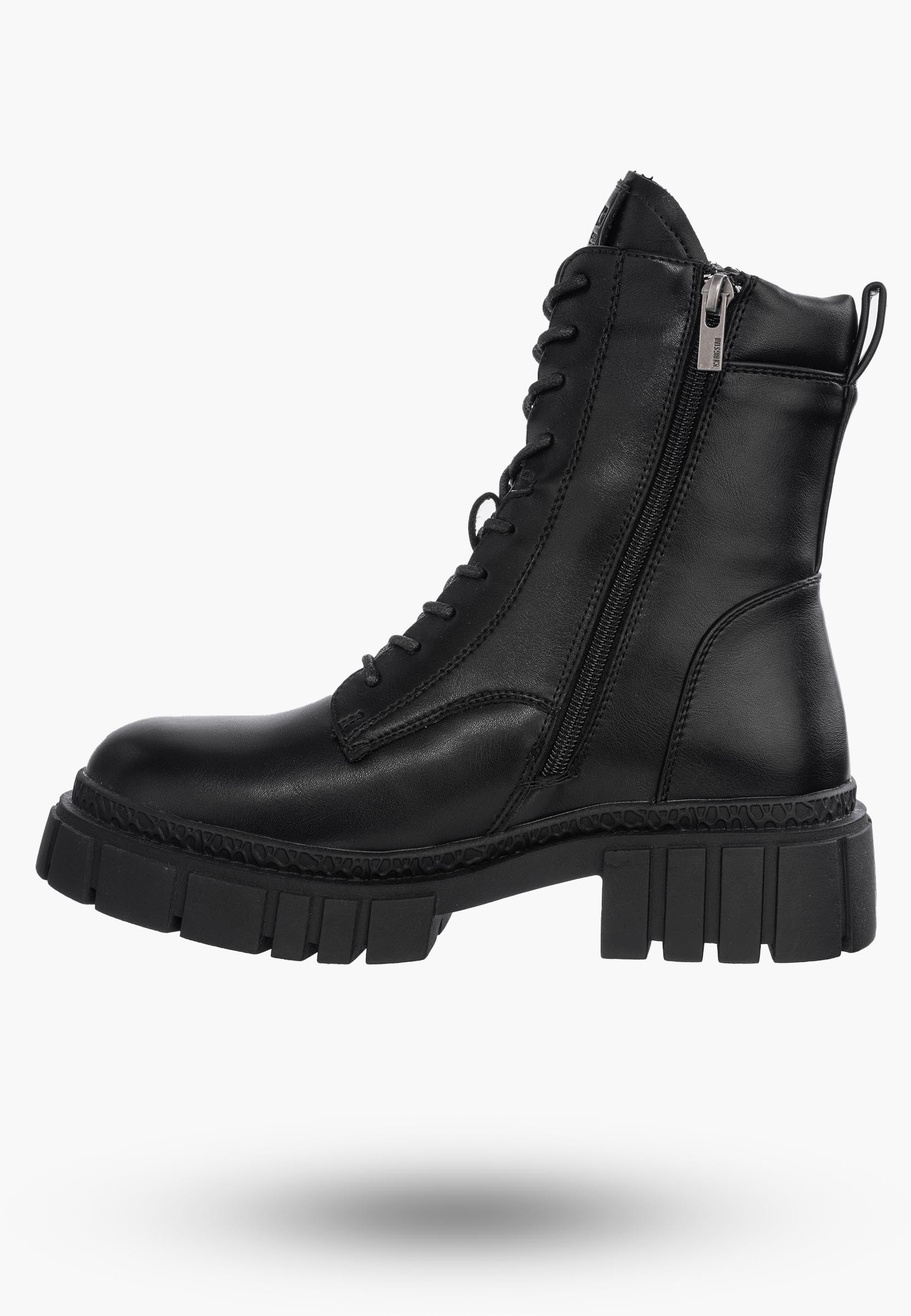 Buty Damskie BIG STAR Botki Czarne Trapery MM274578