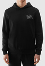 Bluza Męska 4F Z Kapturem Nieocieplana Sportowa Kangurka Czarna 4FRSS24TSWSM1615