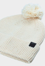 Czapka Uniseks 4F Sportowa Zimowa Beanie Dzianinowa Z Pomponem Kremowa 4FWAW24ACAPU472