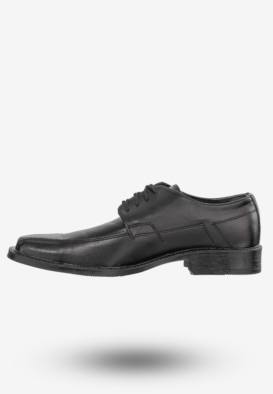 Półbuty Wizytowe Męskie Buty Eleganckie Skórzane Activ Czarne kom