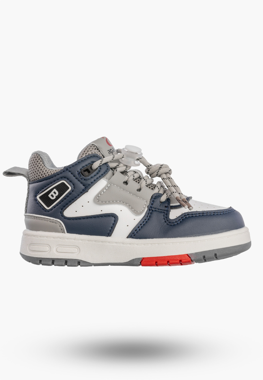 Sneakersy Dziecięce Ekoskóra Buty Sportowe Za Kostkę Granatowe APAWWA TC302
