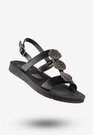 Sandały Damskie Ekoskóra Buty Eleganckie Na Lato Czarne Filippo DS6885/25BK