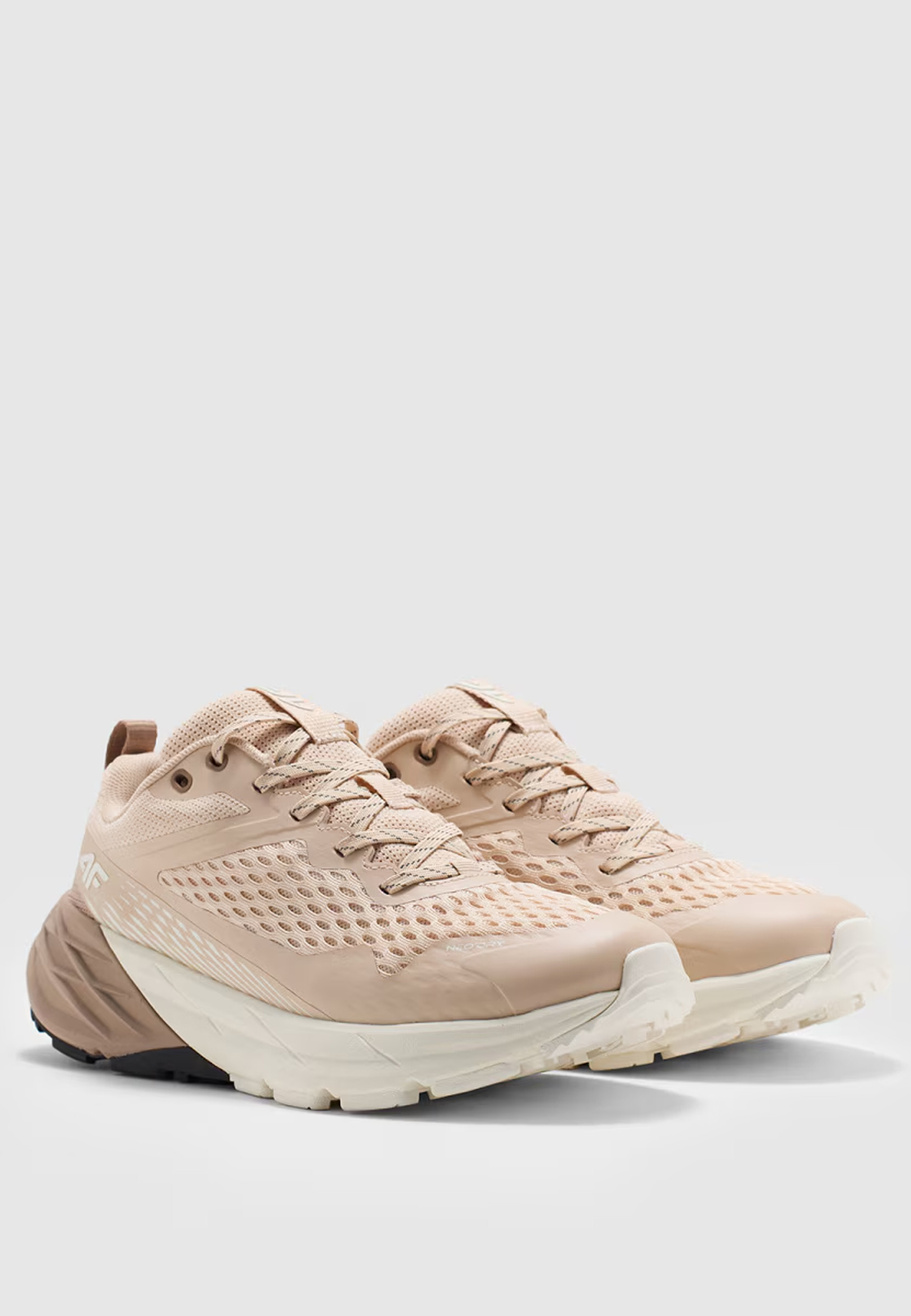 Buty 4F Damskie do Trekkingu Trailu Niskie Sportowe Sneakersy SPEED HIKER Beżowe
