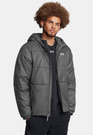 Kurtka Puchowa Męska Under Armour Sportowa Ocieplana Zimowa Z Kapturem Szara Lightweight Insulated