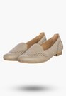 Baleriny Damskie Ekoskóra Buty Wsuwane Eleganckie Mokasyny Szare Jezzi