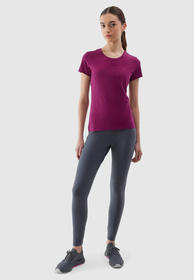 Legginsy Damskie 4F Sportowe Spodnie Dzianina Grafitowe 4FWSS24TTIGF137