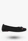 Baleriny Damskie Buty Z Kokardką Płaski Obcas Czarne Bella Paris CB130